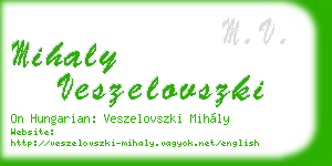 mihaly veszelovszki business card