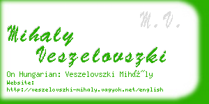 mihaly veszelovszki business card